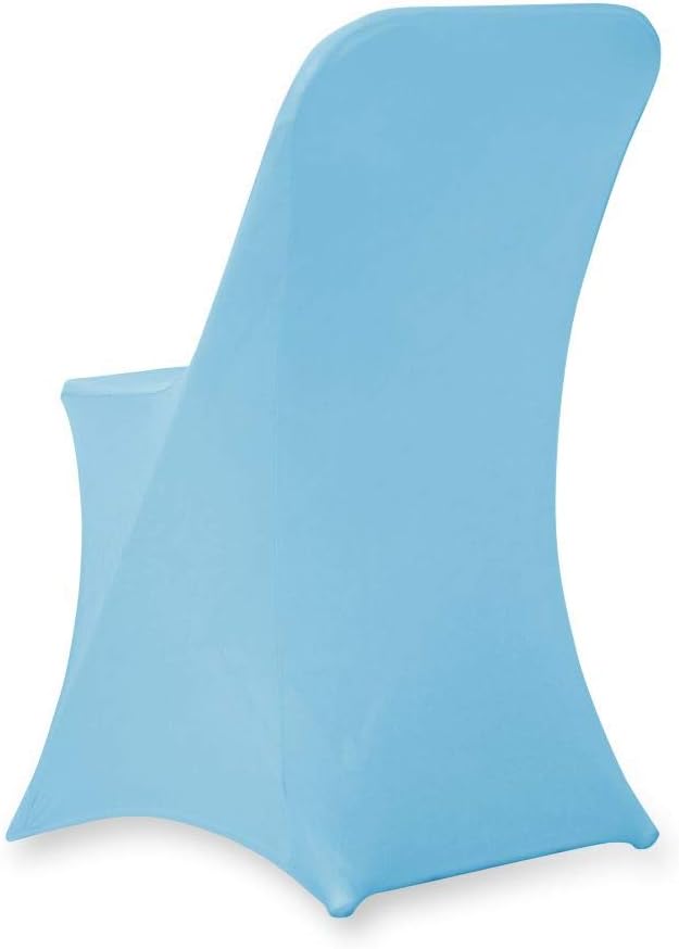 Set of 1/10/50Pcs Hotel Fitted Folding Dining Spandex Stretch Chair Covers - Wedding Reception Banquet Party Restaurant, 17 Colors! (1, Serenity Blue)