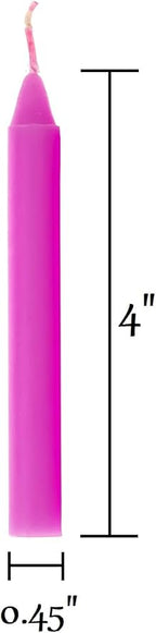 Alternative Imagination Pink Chime Candles - 20 Pack of Unscented 4 Inch Mini Taper Candles - Dripless Long Burning Ritual Candles for Meditation, Spell Work, Birthdays, Ceremonies & Home Decor