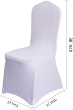 50 Pcs White Washable Removable Universal for Wedding Party Dining Banquet Polyester Spandex Stretch Slipcovers Chair Covers