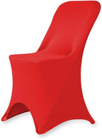 Set of 1/10/50Pcs Hotel Fitted Folding Dining Spandex Stretch Chair Covers - Wedding Reception Banquet Party Restaurant, 17 Colors! (10, Red)