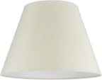 Aspen Creative 32009A Transitional Empire Shape Spider Construction Lamp Shade, Cream, 7" Top x 13" Bottom x 9-1/2" Slant Height