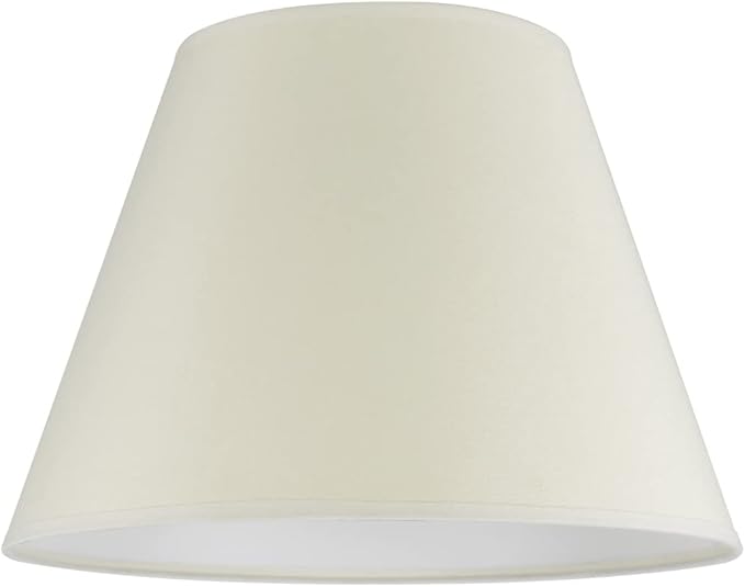 Aspen Creative 32009A Transitional Empire Shape Spider Construction Lamp Shade, Cream, 7" Top x 13" Bottom x 9-1/2" Slant Height
