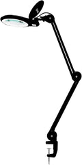 Neatfi 1,200 Lumens LED Magnifying Lamp with Clamp – 5-Inch Lens, 8 Diopter, Dimmable, Adjustable Arm, Includes Microfiber Cloth, Lamp for Reading, Sewing, Crafting (Black, 8 Diopter)