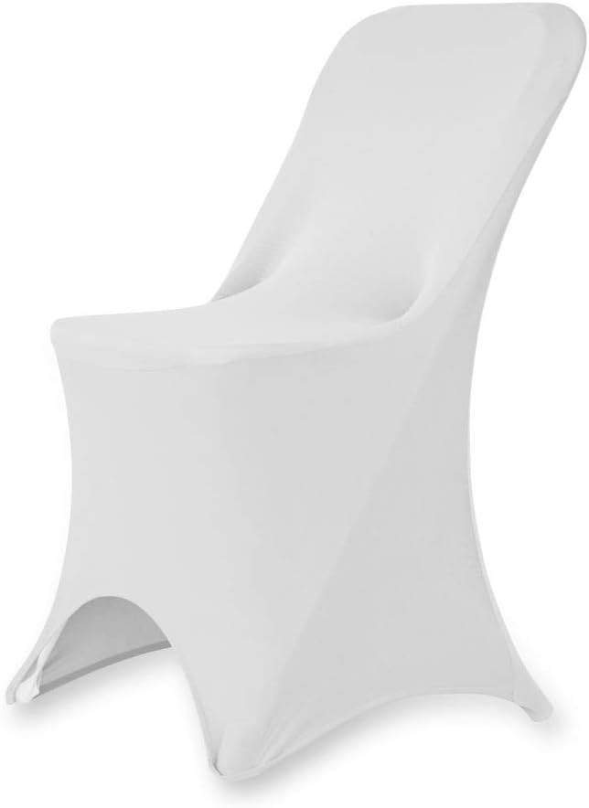 Set of 1/10/50Pcs Hotel Fitted Folding Dining Spandex Stretch Chair Covers - Wedding Reception Banquet Party Restaurant, 17 Colors! (1, White)
