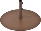 Giantex Patio Umbrella Base, 59 LBS Heavy-Duty Round Umbrella Stand, 29.5 Inch Outdoor Steel Umbrella Holder for Poolside, Backyard, Lawn, Brown