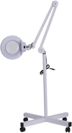 UV Magnifying Lamp with Glass Lens,120 LED Beads | 24W Professional Light | Adjustable Metal Arm | 6500K Daylight Color Temperature | Black/White |Perfect for Beauty, Crafting Repairs