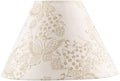 Aspen Creative 58758, Hardback Empire Transitional UNO Lamp Shade, Cream Butterfly Pattern, 4" Top x 10" Bottom x 7" Slant Height, Slip UNO 33mm