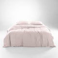 Olive + Crate Tencel Eucalyptus Cooling Duvet Cover Set - Hypoallergenic, Lyocell Tencel Duvet Cover - Soft, Temperature Regulating with Hidden Button Closure & Corner Ties - Queen Size [Barely Pink]