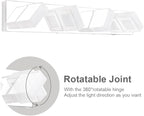 Ralbay Modern Led Bathroom Vanity Lights 5 Color Temperature 4 Lights Dimmable Acrylic Modern LED Chrome Bathroom Vanity Lighting Fixtures