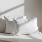 Luxury Down Fiber Pillows Queen Size, Bed Pillows for Sleeping, Pillow for Back, Stomach or Side Sleepers