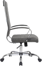 LeisureMod Benmar Modern High Back Leather Office Chair with Adjustable Height, Swivel Base, Ergonomic Design for Home Office, Study, or Workspace(Charcoal, Pallet/30pcs.)