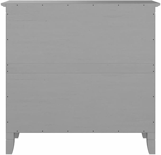 Bush Home Key West Small 2 Shelf Bookcase in Cape Cod Gray, Compact Home Organizer, Vertical Storage Solution, Bookshelf for Office or Living Room