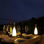 'Anna' Modern Table Lamp, Portable Wireless Bottle LED Light, Dimming Touch Control Switch, USB Rechargeable, Stylish Light for Home, Office, Hotel and Restaurant (Red)