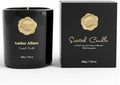 Scented Luxury Candle-Amber Allure-Aromatherapy Jar Candles for Relaxation & Sleep -7 oz- 45 Hours Clean Burn-Hand-Cast -100% Natural Soy Wax -Ideal Gifts