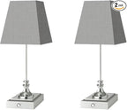 Rechargeable LED Table Lamps with Stepless Touch Control,Light Sliver Cordless Lamp for Living Room&Bedside&Patio&Shower,Small Desk Lamp(6000mAH Battery),2 Pack for Home Decor,Best Gifts for Family