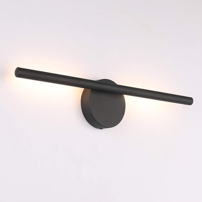 Aipsun Black Wall Sconce Rotatable 360° LED Black Wall Light Fixture for Bedroom Living Room Hotel Hallway Corridor Warm White 3000K