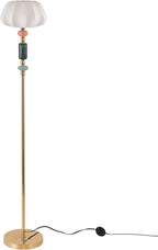 Floor Standing Tall Lamp Imitated Silk White Shade Floor Lamp with Plug Switch Button for Living Room Bedroom Home Office