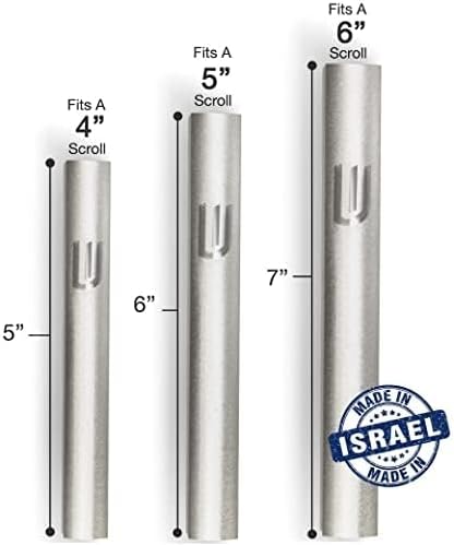 A&S Mezuzot Mezuza Aluminum Waterproof Case Peel & Stick Easy Installation Home Blessing (Silver, 7inch)