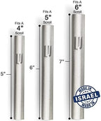 A&S Mezuzot Mezuza Aluminum Waterproof Case Peel & Stick Easy Installation Home Blessing (Silver, 7inch)