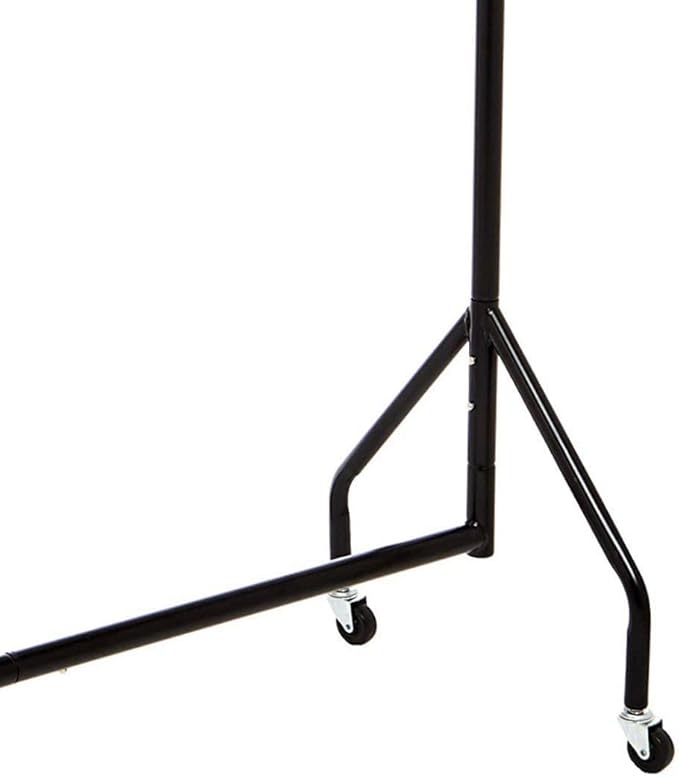 Amazon Basics Heavy Duty Rolling Garment Rack, Hanging Clothes Organizer Rail for Display and Storage, 1.21 x 1.52 m - Black