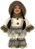 KINNEX COLLECTIONS SINCE 1997 12" Collectible Native American Indian Porcelain Doll ~Aput~ D12759
