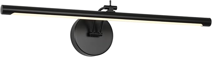 Picture Light Dimmable Hard Wired 23.62 Inch Adjustable Swing Arm Black Wall Lights for Pictures Led Display Light for Artwork 14W Warm White