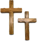 Olive Wood Wall Cross from Bethlehem, Wall Hanging Wooden Crosses for Wall , Confirmation Cross Gift , Baptism Gifts , Holy Wall cross, Religious décor Cross (One Small Cross 4.75" x 3.4")