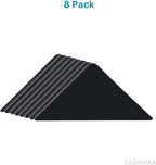 Rug Pad Grippers for Hardwood Floors and Tiles Non-Slip, Reusable and Washable Dual-Sided Adhesive Pads to Keep Area Rugs Secure and Corners Flat (Black) (8-Pack)