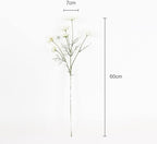 2 Pcs Artificial Fake Flowers Plants Cosmos Silk Flower Arrangements Wedding Bouquets Decorations Plastic Floral Table Centerpieces for Home Kitchen Garden Party Decor Approx 23.6'' High - White
