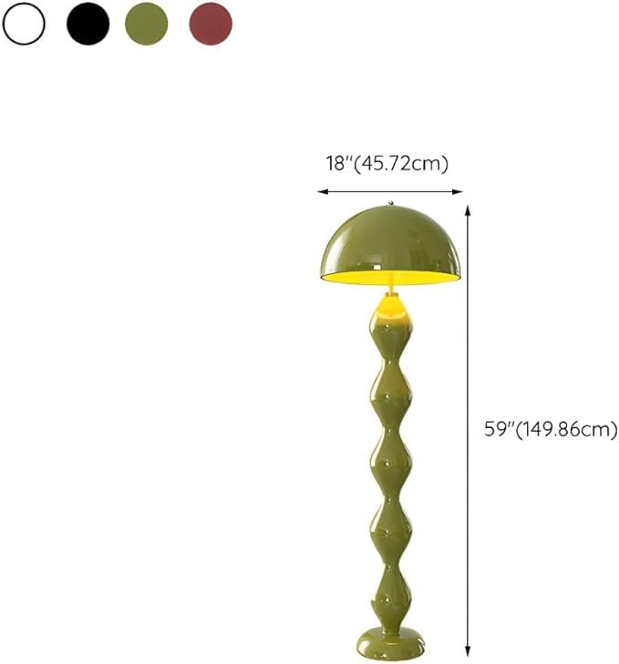 CraftThink Modern Floor Lamp, Modern Standing Corner Lamp with Iron Lampshade, Tall Lamp Mid Century Standing Lamp with Foot Switch for Bedroom Reading Living Room (Ivory, Bulb Not Included)