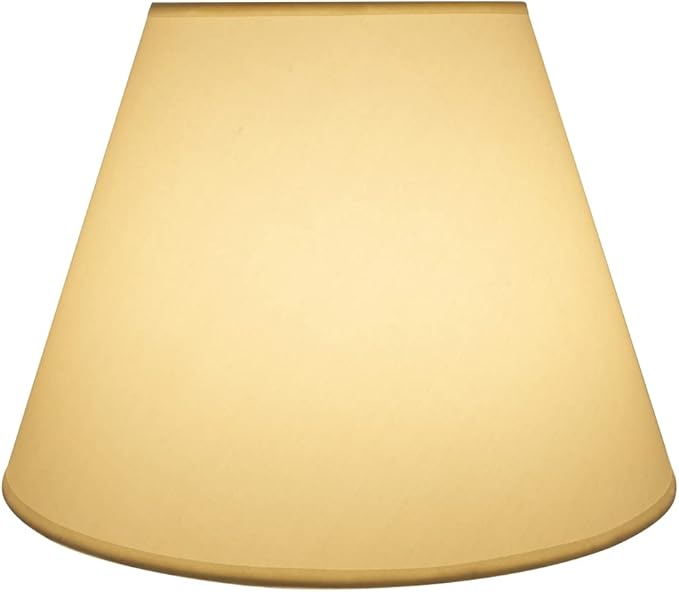 Aspen Creative 32009A Transitional Empire Shape Spider Construction Lamp Shade, Cream, 7" Top x 13" Bottom x 9-1/2" Slant Height