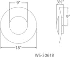 Modern Forms Blaze 18in LED Wall Sconce 3000K in Gold Leaf