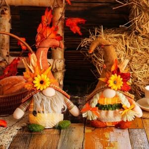 Extension-Type Scarecrow Doll for Fall Decor, Fall Gnomes,Thanksgiving Harvest Decorations, Expandable Garden Gnomes, Indoor Outdoor (Style B(boy))