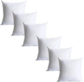 16 x 16 inches Pillow Inserts, Set of 6 Hypoallergenic Brushed Microfiber Liner Down Alternative Filled Square Cushion Throw Pillow