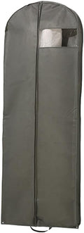 72" Wedding Dress Garment Bags Foldable Dress Bag for Long Gowns Traveling Protector Cover for Hanging Clothes with Zipper (Grey)