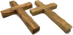 Olive Wood Wall Cross from Bethlehem, Wall Hanging Wooden Crosses, Christening Confirmation Cross Gift, Baptism Gifts, Holy Wall Cross, Hand Made religious décor Cross Holy Land (Large 8" x 5")