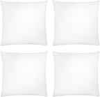 Covers & All Throw Pillow Inserts Only Pack of 4, Durable Soft Square 26 x 26 Inches 65 GSM Non-Woven Fabric with 15D Silicon Fiber Filling, Universal uses for Home Decor Office Indoor Outdoor