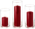 yummi Set of 12 Slim Pillars and Cylinder Vases - Burgundy
