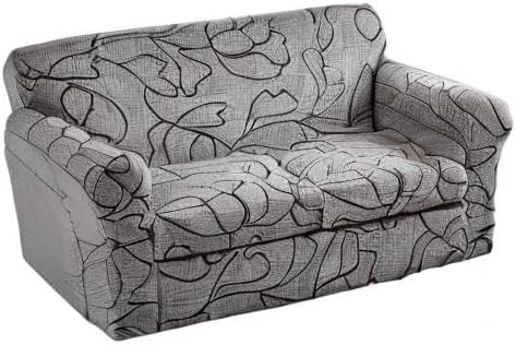 KRFOONN 3 Piece Stretch Sofa Couch Covers for 2 Cushion Couches Printed Sofa Loveseat Slipcover with 2 Separate Seat Cushion Covers Washable Sofa Slip Covers Furniture Protector (Loveseat, 25), Medium
