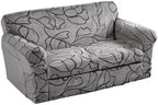 KRFOONN 3 Piece Stretch Sofa Couch Covers for 2 Cushion Couches Printed Sofa Loveseat Slipcover with 2 Separate Seat Cushion Covers Washable Sofa Slip Covers Furniture Protector (Loveseat, 25), Medium
