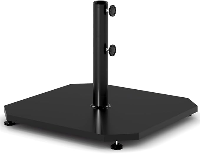 Sundale Outdoor Umbrella Base 40lbs with Stainless Steel Umbrella Tube, Heavy Duty Steel Umbrella Stand, Black
