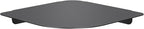 8" Floating Corner Shelf, Metal Corner Shelf Wall Mount for Wall Storage, for Smart Home, Speakers, Internet Router, Security Camera - for Bathroom, Kitchen, Bedroom, and Living Room (Black)