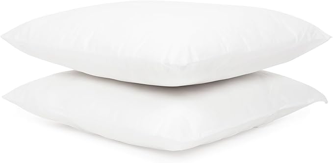 Covers & All Throw Pillow Inserts Only Pack of 2, Durable Soft Square 20 x 20 Inches 65 GSM Non-Woven Fabric with 15D Silicon Fiber Filling, Universal uses for Home Decor Office Indoor Outdoor