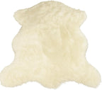 Silky Soft Faux Fur Rug, 5 ft. x 7 ft. Ivory Fluffy Rug, Made in France, Sheepskin Area Rug, Shaggy Rug for Living Room, Bedroom, Kid's Room, or Nursery, Home Décor Accent with with Non-Slip Backing