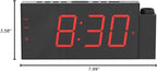 Mesqool Projection Alarm Clock, Digital Clock with 180° Rotatable Projector, 5-Level Brightness Dimmer, Clear LED Display, USB Charger, Progressive Volume, 9mins Snooze,12/24H, for Bedroom