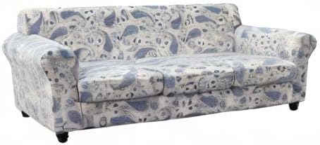KRFOONN 4 Piece Stretch Sofa Couch Covers for 3 Cushion Couches Printed Sofa Slipcover with 3 Separate Seat Cushion Covers Washable Sofa Slip Covers Furniture Protector for Pets Kids (Large, 19)