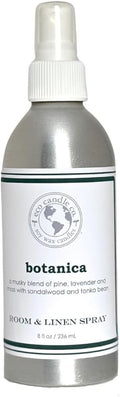 ECO CANDLE CO. Room & Linen Spray, Botanica, 8 oz. - Scents of Pine, Lavender, & Moss - Recycled Aluminum Bottle, No Propellents, Pump Top, All Natural Ingredients