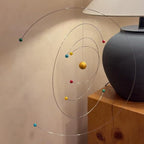 Atom Model Hanging Mobile - 13 Inches - Modern Decor Hanging Mobile for Home Office & Study, Contemporary Wall Ceiling Art - Handmade in Denmark by Flensted