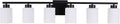 6 Light Bathroom Light Fixtures, 40 Inches Vanity Lights for Mirror, Black Vanity Lighting Fixtures with Milky White Glass Shades