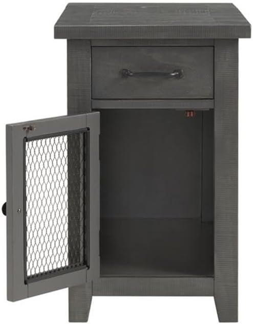 Martin Svensson Home Rustic Chairside Table, Grey